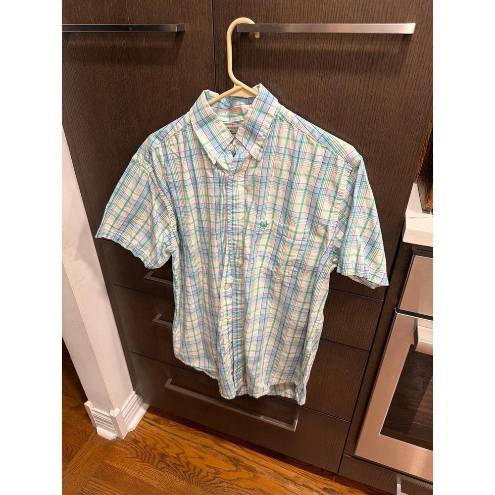 Southern Marsh Knoxboro plaid short-sleeve button-down shirt men's medium
